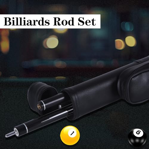Glass Fiber Pool Cue, 2-Pieces Pool Cue Stick - 58" Professional Billiard Pool Cues Sticks, 19-20 oz Professional Pool Stick Set (with Cue Case & Glove) - color: Cue Set A