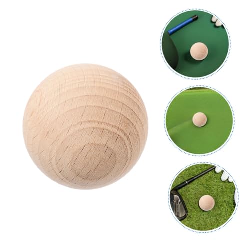 TOYANDONA Unfinished Natural Wood Sphere for Crafts Croquet Accessories Outdoor Fun Lightweight Portable for All Ages