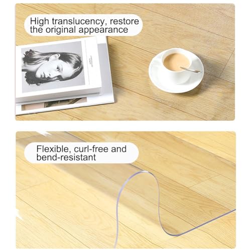 Highly Transparent Clear Mat for Hard Floor/Carpet 1.5mm/0.06'' Waterproof Table Mat Thick and Sturdy for Desk Chair on Office Heavy Duty Floor Protector for Gaming Kitchen Living Room(20x''20'') - size: 20x''20''