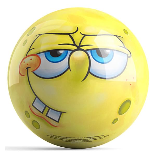 On The Ball Bowling Spongebob Themed Undrilled Bowling Ball - color: Face, size: 14 lbs