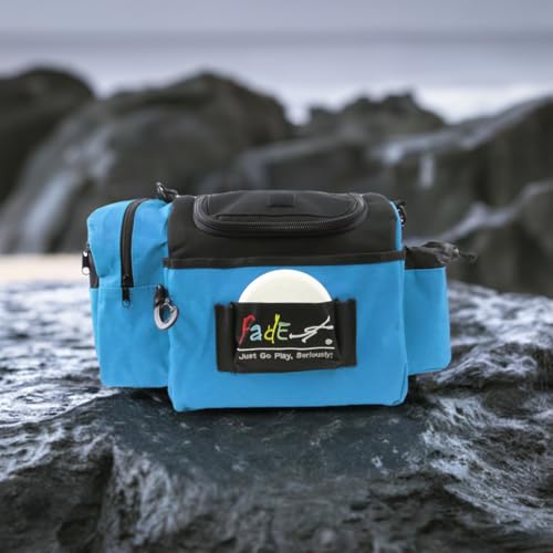 Fade Crunch Disc Golf Bag – Compact, Durable, and Lightweight Disc Storage - color: Sky Blue