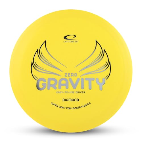 Latitude 64 Gravity Diamond Disc Golf Fairway Driver | Easy to Throw Disc Golf Driver for Beginners | Lightweight, Floating Plastic | High Glide w/Understable Flight | 120-130g - color: Yellow