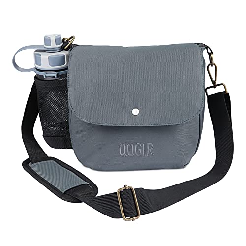 QOGIR Lightweight Disc Golf Bag: Durable Disc Golf Bag with 8+ Disc Capacity, Introductory Discs Golf Bag, Holds Water Bottle and Accessories, Great for Beginners - color: Gray