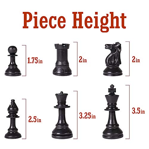 BBG Deluxe Set of Replacement Chess Pieces - Includes Heavy Duty Bucket for Easy Storage!