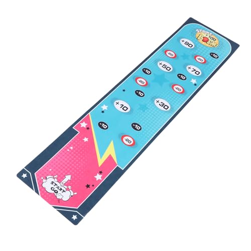 Tabletop Bowling Game Bowling Toy Desktop Set Portable Family Game Mat Indoor Play Strategic Hand Eye Coordination with Anti Slip Plastic Cloth for Kids Teens