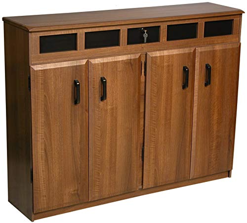 Venture Horizon Top Load Media Cabinet - Walnut - color: Walnut-finish