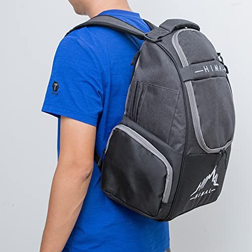 HIMAL HIMAL Disc Golf Bag Holds 22+ Discs, Durable Disc Golf Backpack with Large Capacity, and Multiple Storage Pockets - color: Black