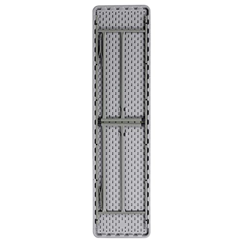 EMMA + OLIVER 6' Rectangular Plastic Folding Table, Long Plastic Foldable Table for Residential Indoor/Outdoor Events, White - color: Grey