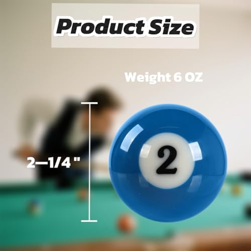 Billiard Balls Standard Set 16 Pool Table Balls 2-1/4 inch Replacement Billiard Cue Ball Set Professional Pool Table Accessories - style: Standard Size
