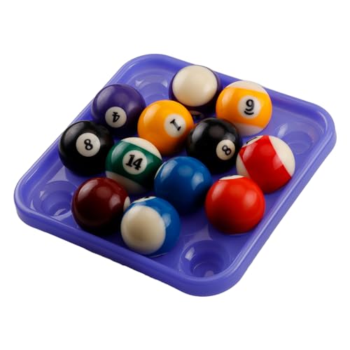 Standard Pool Billiard Ball Tray, Black Plastic Pool Ball Carrying Tray for Billiard Pool Table, Billiard Ball Storage Holder (Purple) - color: Purple