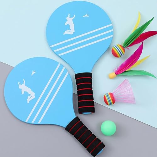 22PCS Beach Paddle Ball Set for Kids & Adults, Outdoor Toss and Catch Game with Balls & Shuttlecocks, Portable Beach Toys for Backyard, Camping, Pool, Family Party Games