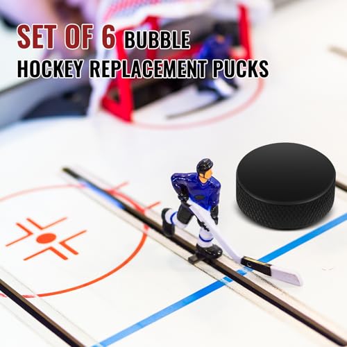 RoundFunny 6/12 Pack Small Hockey Puck Bulk 1.4 x 0.5 Inch Mini Table Hockey Puck Accessories for Table Indoor Game Adults Fun Entertainment Equipment Gifts