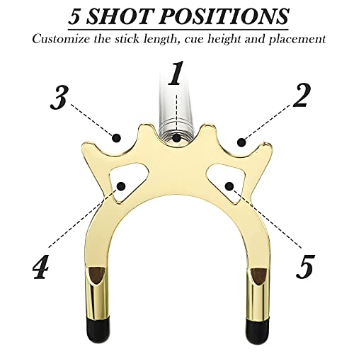 Skylety Pool Cue Snooker Stick Pool Table Accessories Retractable Billiards Cue Rest with Removable Brass Bridge Head - style: High Bridge Head