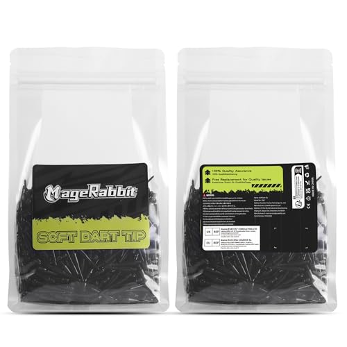 CL08 Series Darts Soft Tip, 1000pcs/bag, 2BA Thread Plastic Tip for Darts, Soft Dart Tips Set, Dart Accessories,Soft Tip Sets