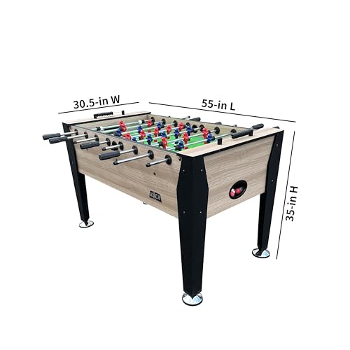 KICK Hades 55" Foosball Table – Professional Full-Size Indoor Game Table - color: Brown