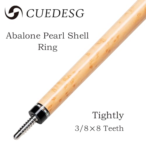 Carbon Fiber Pool Cue Stick 10.5mm/11.8mm/12.5mm,Low Deflection Pool Stick with Rare Wood Butt,Professional Cue Stick with Box Case - color: Bird Eye_Natural Colour_12.5mm