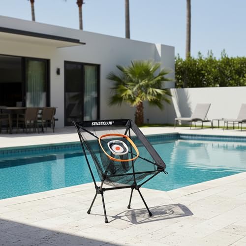 SENSECLUB Foldable Chipping Net with Mat & Balls, Indoor Golf Practice Chipping Target, Backyard Golf Game & Gifts - style: Pro Net +Mat +Balls