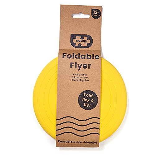Bigjigs Toys Frisbee Flying Disc (Honey Yellow) - Silicone Frisbee for Kids, Quality Flying Saucers, Beach Toys & Garden Toys, Holiday Toys for Toddlers - color: Honey Yellow
