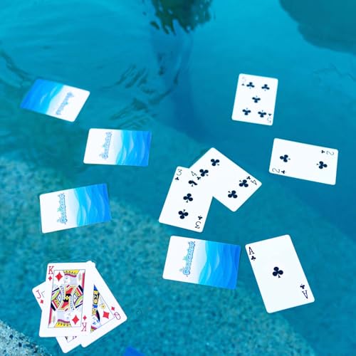 Poolcandy Floating Game Table with Waterproof Playing Cards – 28” Inflatable Pool Card Table, Puncture-Resistant Vinyl, Self-Floating Poker Game Set