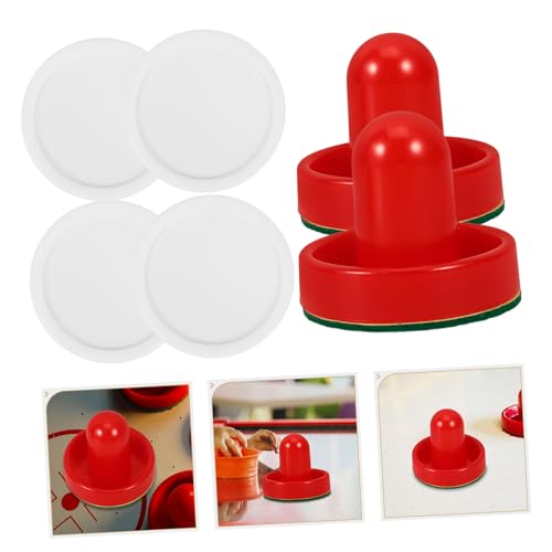 BESPORTBLE 1set Ice Hockey Pucks Set Replacement Paddles Slider for Game Tables Accessories for Fun Game Smooth Design for Easy Sliding