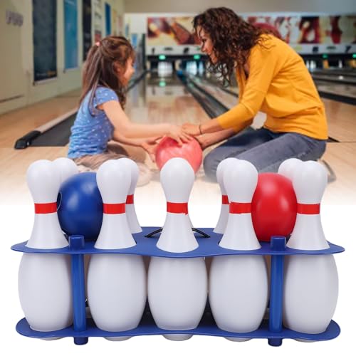 RiToEasysports Kids Bowling Set,Fun Indoor Outdoor Bowling Games Set with 10 Pins,2 Balls for Birthday Parties, Family Nights, School Activities