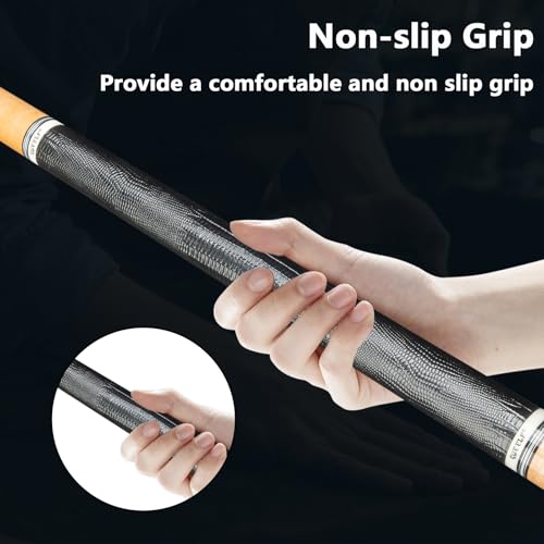 CUEELF Pool Cue Stick Low Deflection Hand-Made Inlay Billiard Cue 58'' Professional Billiard Pool Cue Stick for Adults-12.5mm Tip,3/8 * 8 Joint - color: WD-YH-SM-HB-BS