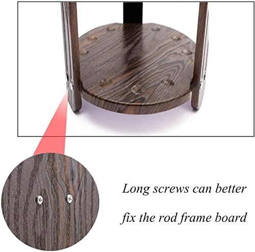 Cue Racks Pool Cue Rack Wooden Freestanding Pool Cues Racks Rod Accessories Supplies Billiard Table Rack Holds 9 Ball Holders WEWYQSJXBXF-211222(Color:Brown;Size:33x60cm)
