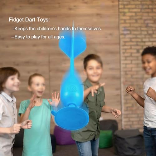 Throwing Dart Toy Set, Indoor Outdoor Game with Suction Cup Base, 7 Pack, for Kids 6+ and Adults, Party Fun