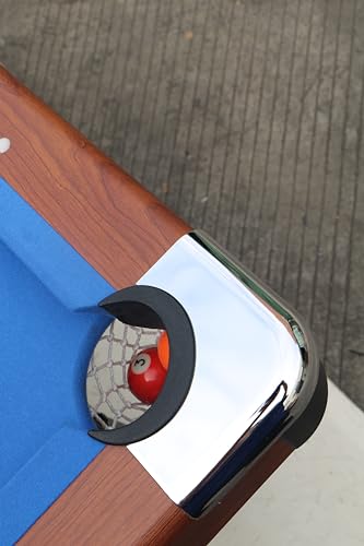 Foldable 63.8" Pool Table Set with Full Accessories, Blue Velvet