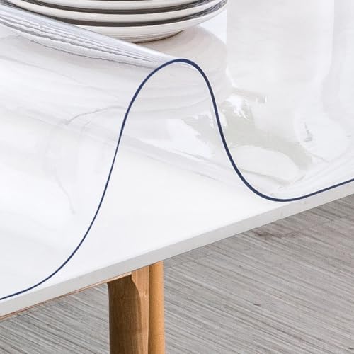 Thick & Sturdy 0.06''/1.5mm Clear Mat for Hard Floors, Wood, Tile, or Carpet – Perfect for End Tables, Fridge, Office Desk, Chair, and Any Furniture Surface. Ideal for Home & Kitchen Use(12x''12'') - size: 12x''12''
