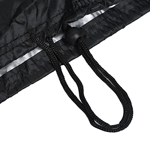 Billiard Table Dust Cover, Outdoor Pool Table Cover Protector, 210D Oxford Cloth with Drawstring and Storage Bag for 225x116x82cm Billiard Tables