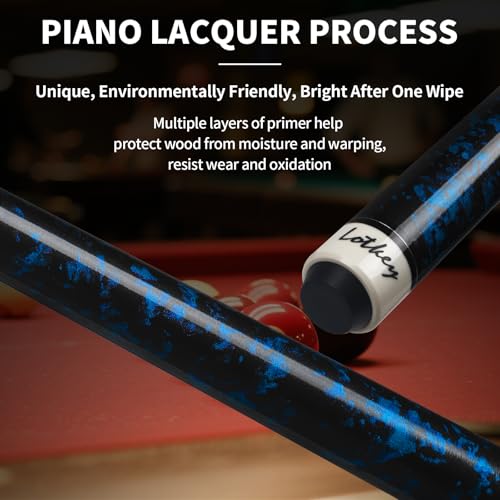 LOTKEY Pool Cue Sticks for Adults,Super Straightened Up 58'' 18 19 20 21oz Billiard Cues Canadian Maple Tacos De Billar Profesional Set of 4/3/2/1 House Bar Pool Que Table Beginner Pool Queue - color: 2 Sets (18oz Blue, 19oz Yellow)