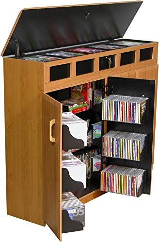 Venture Horizon Top Load Media Cabinet - Oak - color: Oak-finish
