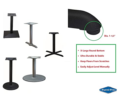 Table Base Leveler (Table Base Glide) for Restaurants & Homes, Adjustable, Thread #1/4-20, 20 pcs per Pkg (20)