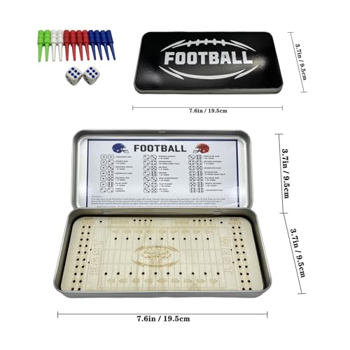 Tabletop Football Board Games, Football Travel Game, Knuckle Dice Football Travel Game for Adults, Fun Party and Family Night Table Games (Football) - color: Football