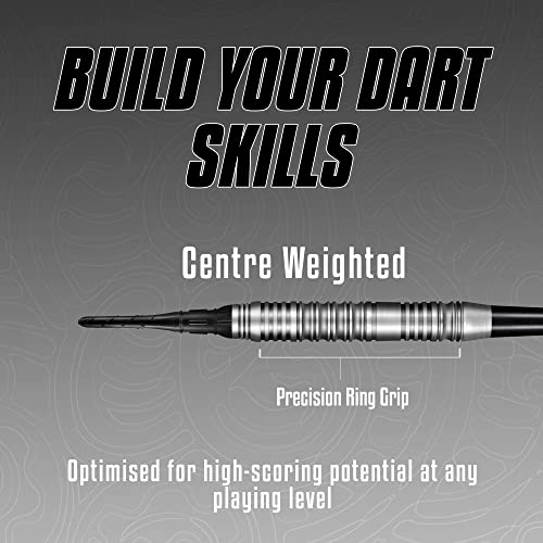 Shot! Darts Soft Tip TOA, 70% Tungsten Barrels, Center Weighted, Pro Throwing Darts for Maximum Aerodynamics Handcrafted Professional Dart Set and Flights Made in New Zealand, Plastic Tip Bar Darts