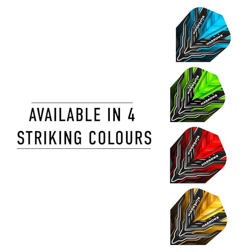 Harrows SUPERGRIP Ultra Flights| Set of x5 Premium Extra Strong Dart Flight Bag (15 Flights) (Gold) - color: Gold