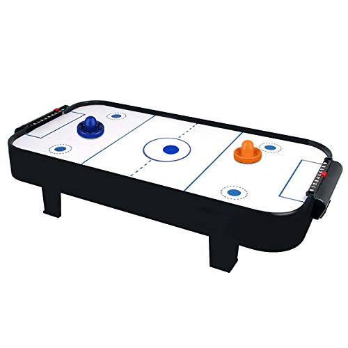 ONE250 Air Hockey Pushers and Red Air Hockey Pucks, Goal Handles Paddles Replacement Accessories for Game Tables (4 Striker, 4 Puck Pack) - color: Orange & Blue