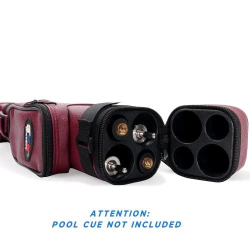 GSE Games & Sports Expert 2x2 Deluxe Hard Billiard Pool Cue Stick Carrying Case, Billiard Cue Case, Billiards Accessories (Several Colors Available) - color: Square - Burgundy