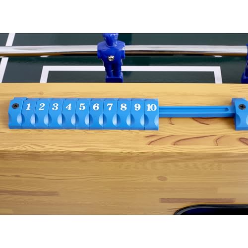 Foosball Table, Wooden Soccer Game Table with Analog Scoring, Heavy Duty Tabletop Football Games with Steel Rods & Ergonomic Handles, Indoor Arcade Gaming Tables for Family Game Room, Brown - size: 54-inch