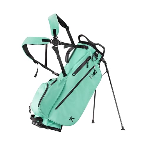 KVV Lightweight Golf Stand Bag with 7 Way Full-Length Dividers, 5 Zippered Pockets, Automatically Adjustable Dual Straps,Elegant Design - color: Lagon