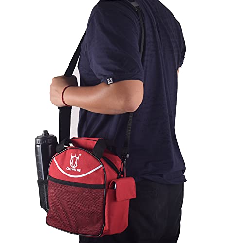 CROWN ME Disc Golf Set with 6 Discs, Mini Disc, and Starter Bag - color: Red