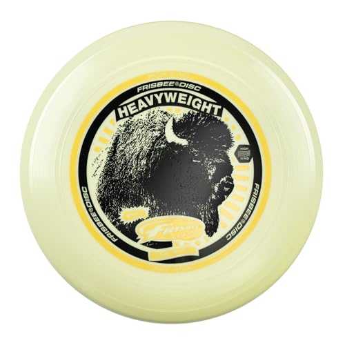 Wham-O Frisbee Heavyweight 200g Flying Disc, 11 Inch Stable Competition Sports Disc, Long Distance and Durable, for Outdoor Activities and Family Fun - color: Yellow
