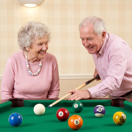 Outus Pool Table Ball Set with Accessories, 16 Billiard Balls 2-1/4" Regulation Set with Triangle & Diamond Rack, Chalk, Gloves & Towel, Spot Stickers, Starter Kit for Game Room & Bar - style: Marble Dark