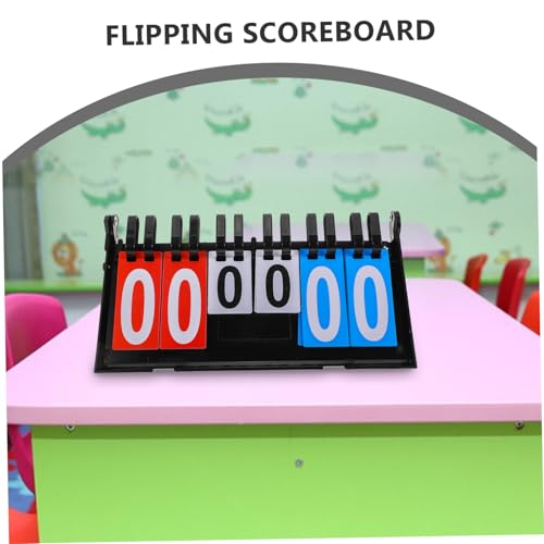 LIOOBO Portable Table Top Basketball Scoreboard Tennis Scorekeeper for Net Flip Scoreboard for Games