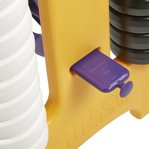 ECR4Kids Jumbo 4-to-Score Giant Game with 42 Rings and Reset Sliders, Kids Games, Purple/Gold - color: Purple/Gold