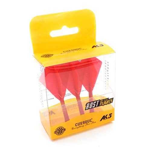CUESOUL ROST Integrated Dart Shaft and Flights Medium,Diamond Shape,Set of 3 - color: Red