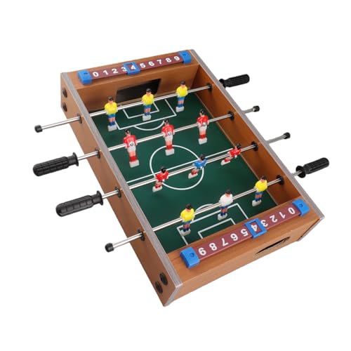 Estink Mini Foosball Table, Wood ABS Tabletop Soccer Game 34.5x21.5cm with Slider Scoreboard Thick Rods Easy Setup for Kids Family Party Indoor Play