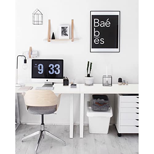 Kaboon 48"x26" Universal Table Top, Solid One-Piece Desktop, Reversible Melamine Countertop, Double Desks, L-Desk DIY, White - color: White, size: 48x26