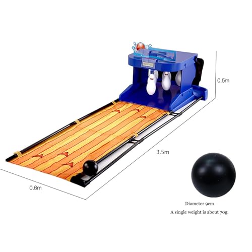 Electronic Bowling Alley Game with Automatic Reset, Indoor Bowling Ball Sports Game Console with LED Electronic Scoreboard, Lighting, Simulation Sound Effect, for Children and Adults 3.5m - size: 3.5m
